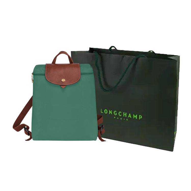 

LONGCHAMP Сумка рюкзак Le Pliage средний размер женский шалфей