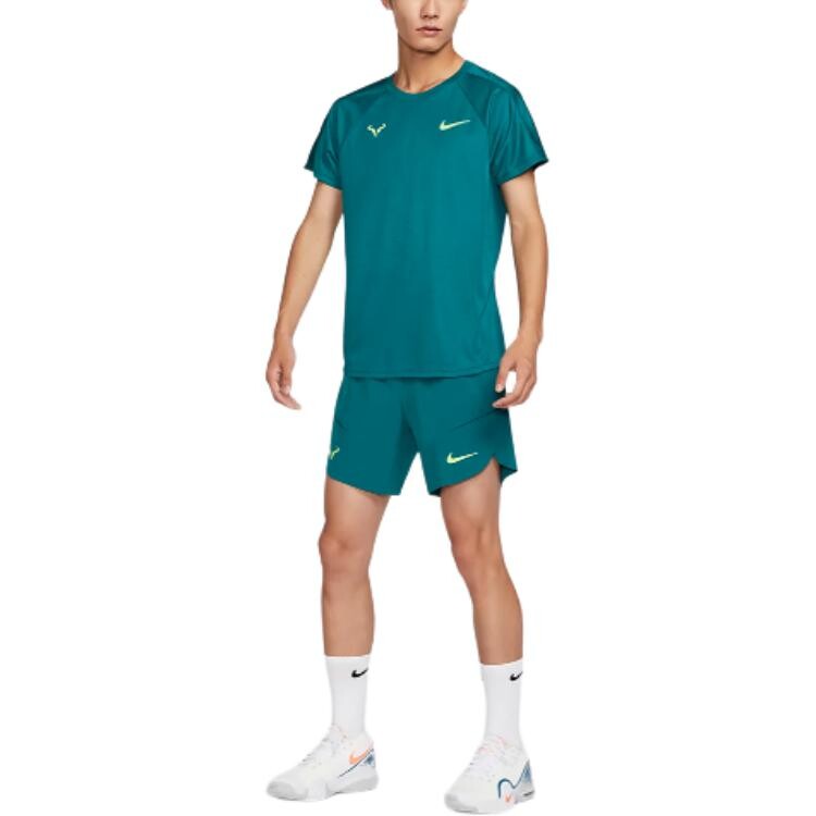 Теннисная рубашка RAFA DRI-FIT мужская Geode Teal Nike, цвет Geode Teal — фото 3