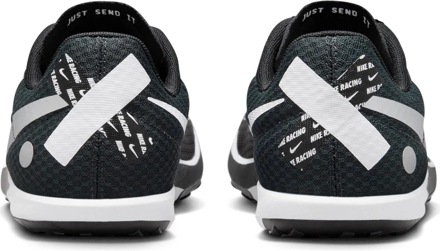 Кроссовки Nike Zoom Rival DX7998 Waffle 6 для бега по улицам и кросс-кантри, Black Metallic Silver Dk Smoke Grey — фото 3