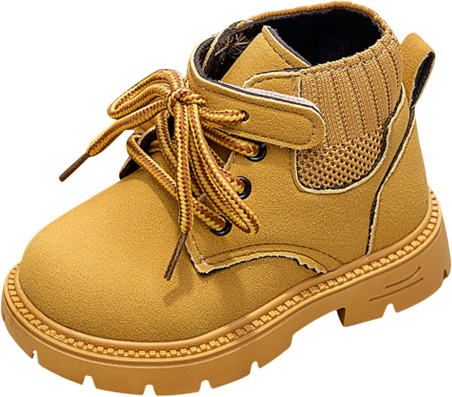 

Детские короткие ботинки IWIHMIV для девочек, ботильоны с боковой молнией, модные, удобные, с нескользящей теплой толстой подошвой, Yellow