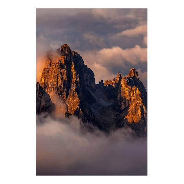 

Фреска Artgeist Mountains in the Clouds, разноцветный