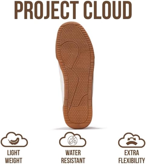 Мужские кроссовки Project Cloud - стелька из пены с эффектом памяти - легкие и нескользящие повседневные туфли на шнуровке для мужчин - мужская повседневная мода (HIS VERDY), белый — фото 4