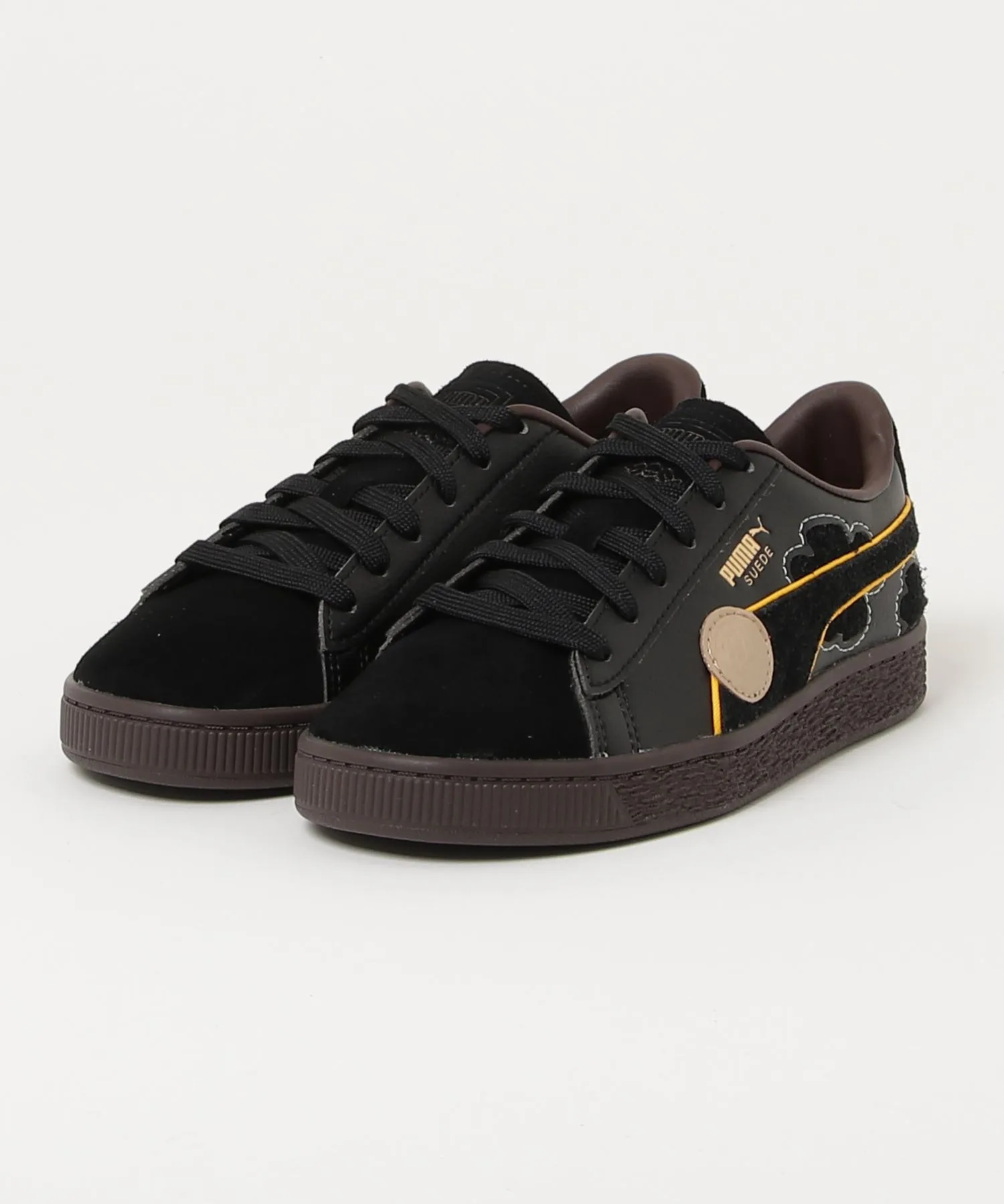 Кроссовки PUMA x ONE PIECE для детей из кожи и сукка Swede Blackbeard черные — фото 2