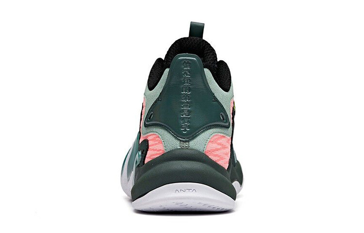 Детские баскетбольные кроссовки GS Mid-top Green/Pink Anta Kids — фото 4