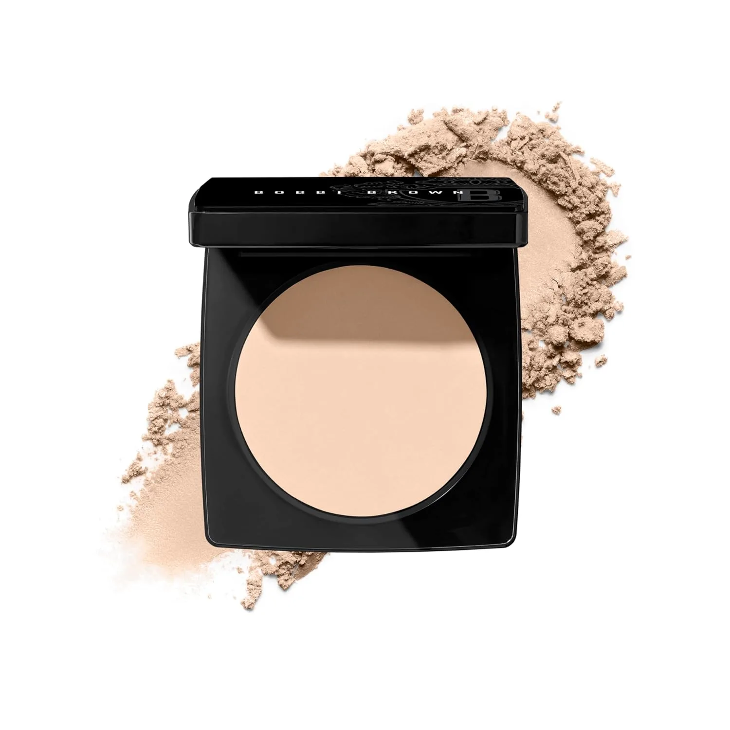 Прессованная пудра Bobbi Brown Sheer Finish | Матирующая фиксирующая пудра, впитывающая излишки кожного сала, для контроля блеска в течение всего дня | В комплекте пуховка, 0,32 унции, 01 Soft Porcelain (Lightest beige for pale to fair skin)