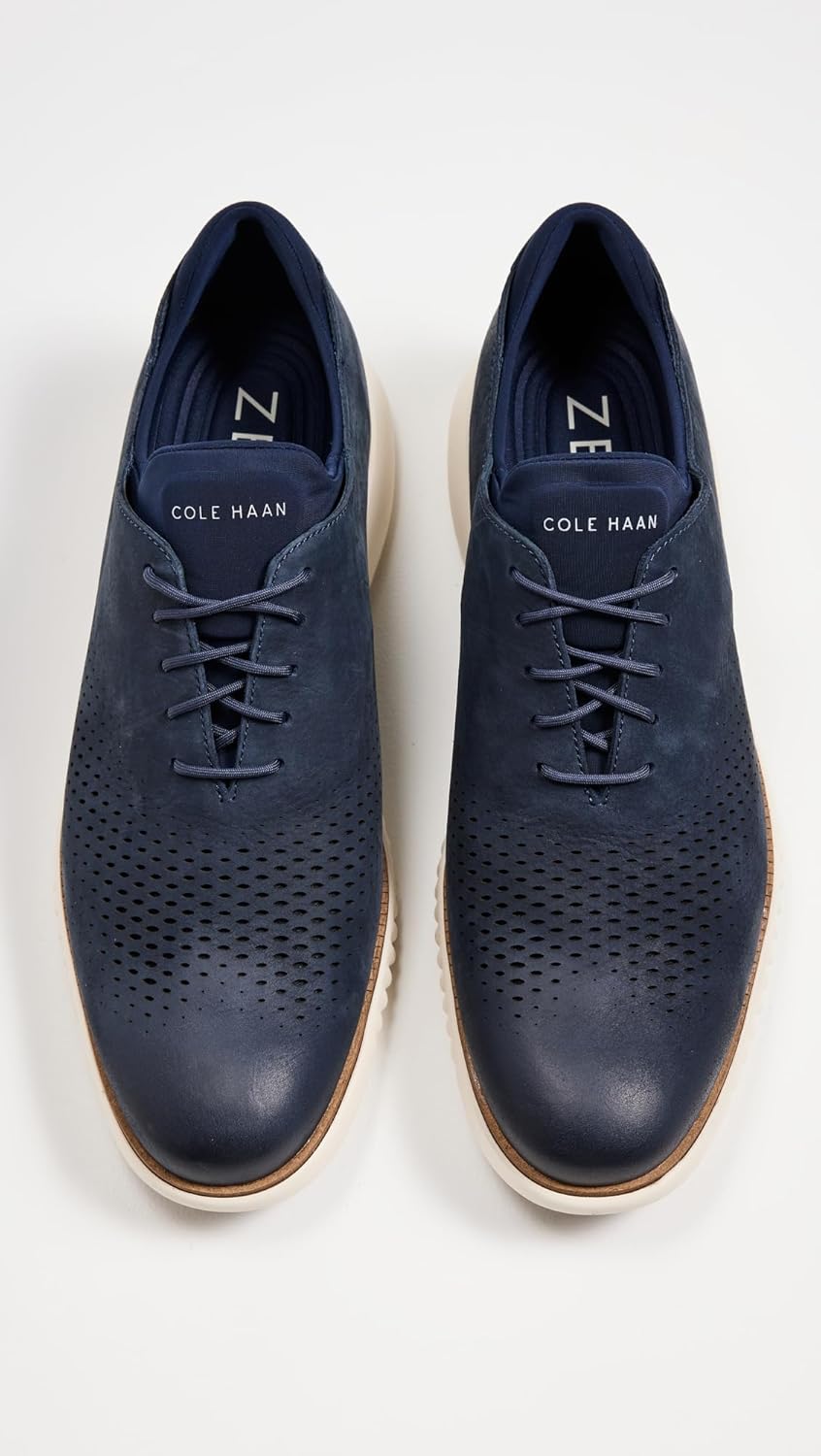 Мужские оксфорды Cole Haan 2.Zerogrand с лазерной перфорацией, темно-синий — фото 4