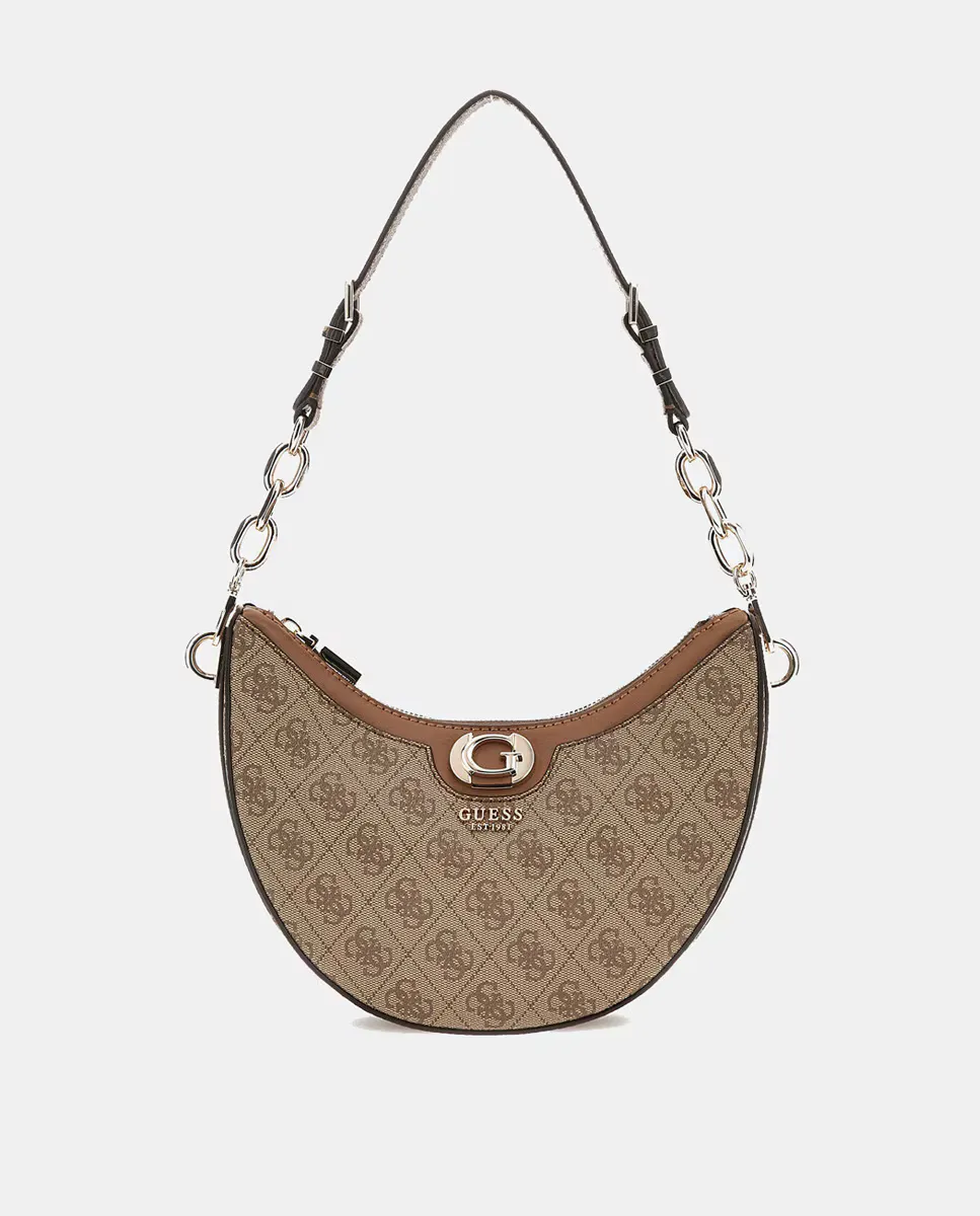

Сумка на плечо с короткой ручкой-цепочкой Guess, бежевый