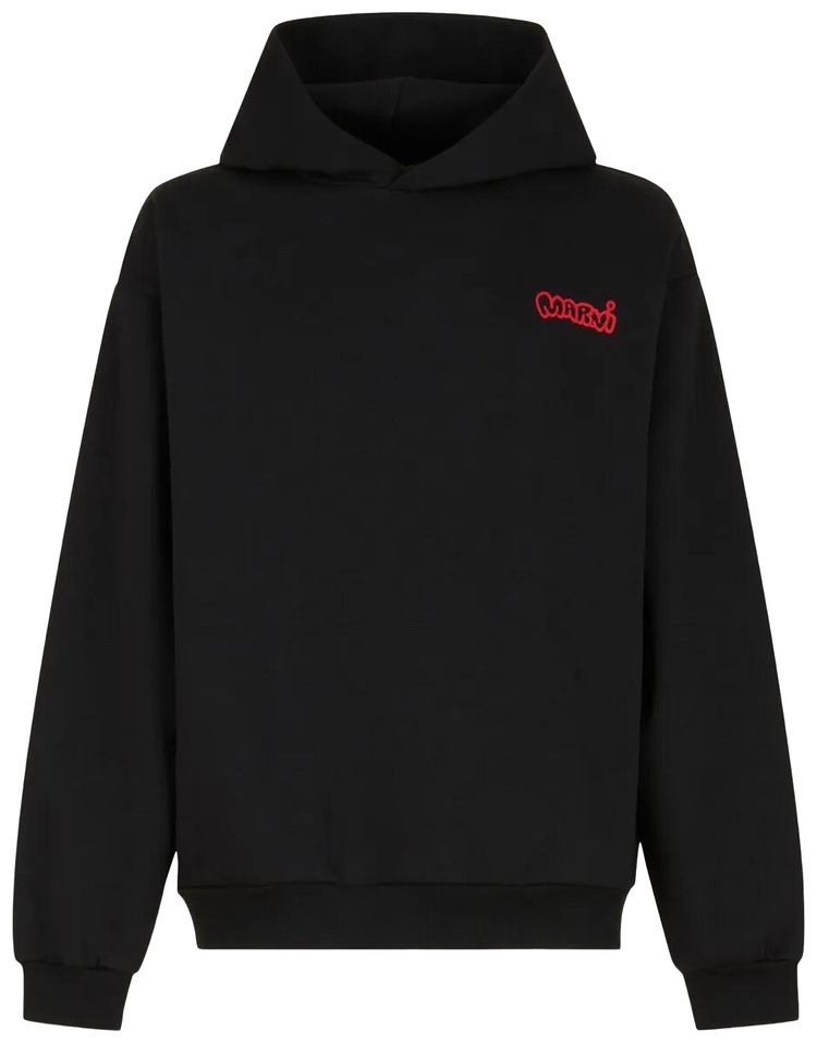 

Толстовка Marni с принтом в виде свинки и логотипа, черная