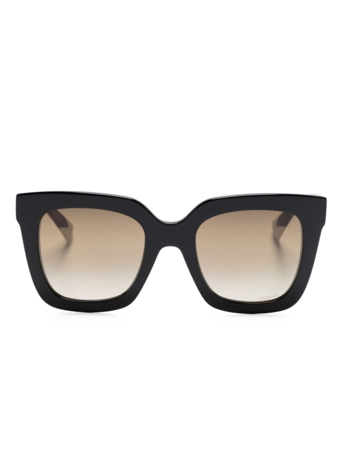 

Missoni tortoiseshell-effect square-frame sunglasses, черный