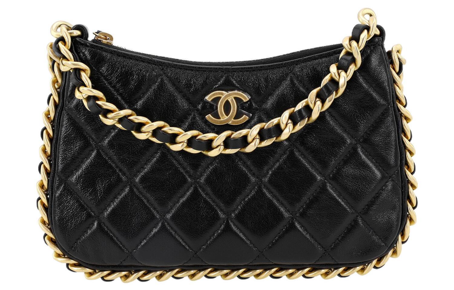 

Сумка через плечо из ягненка, кросс-боди, черный, CHANEL