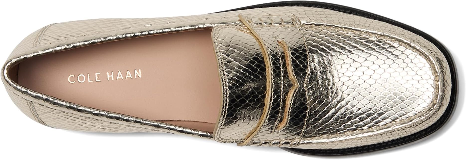 Лоферы Cole Haan Lana Lux Penny Loafers Remastered, цвет Gold Snake Print Leather — фото 2