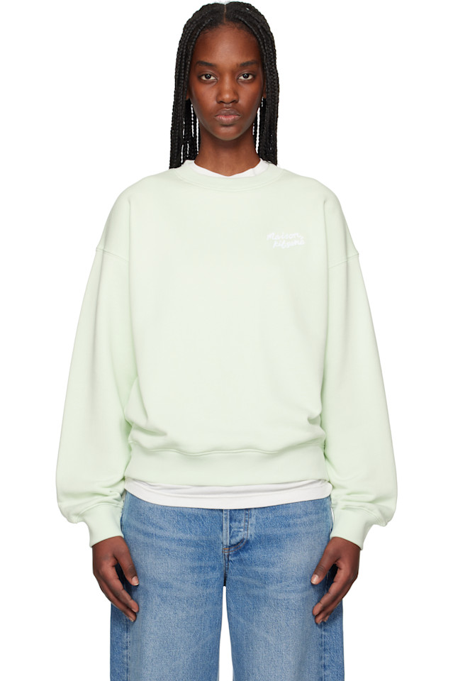 

Свитшот Comfort с надписью от Maison Kitsuné Maison Kitsuné, цвет mint ice