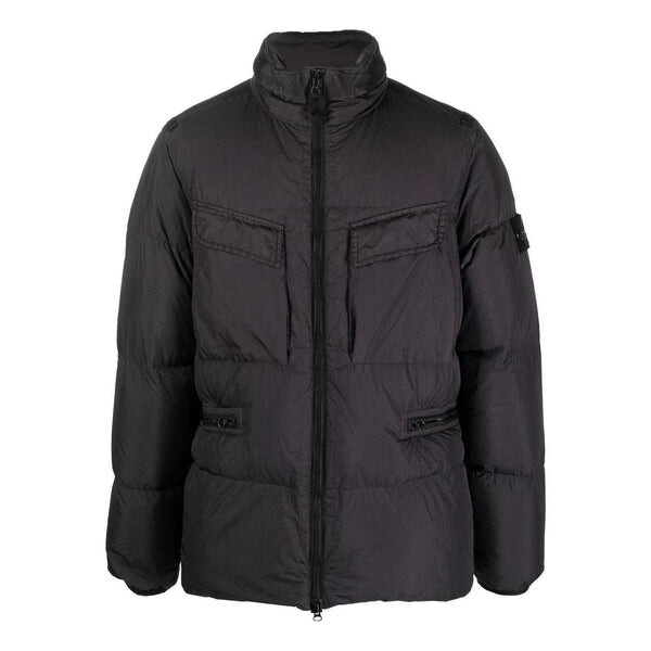 

Куртка crinkle reps down jacket 'black' Stone Island, черный