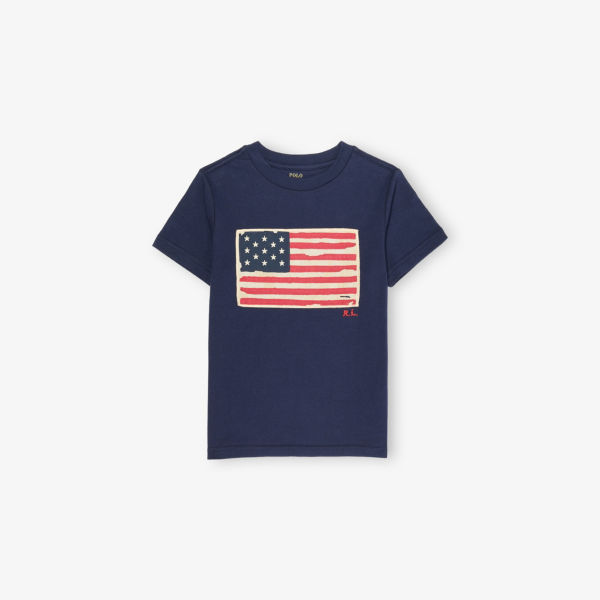 

Футболка Polo Ralph Lauren с логотипом-флагом, синий
