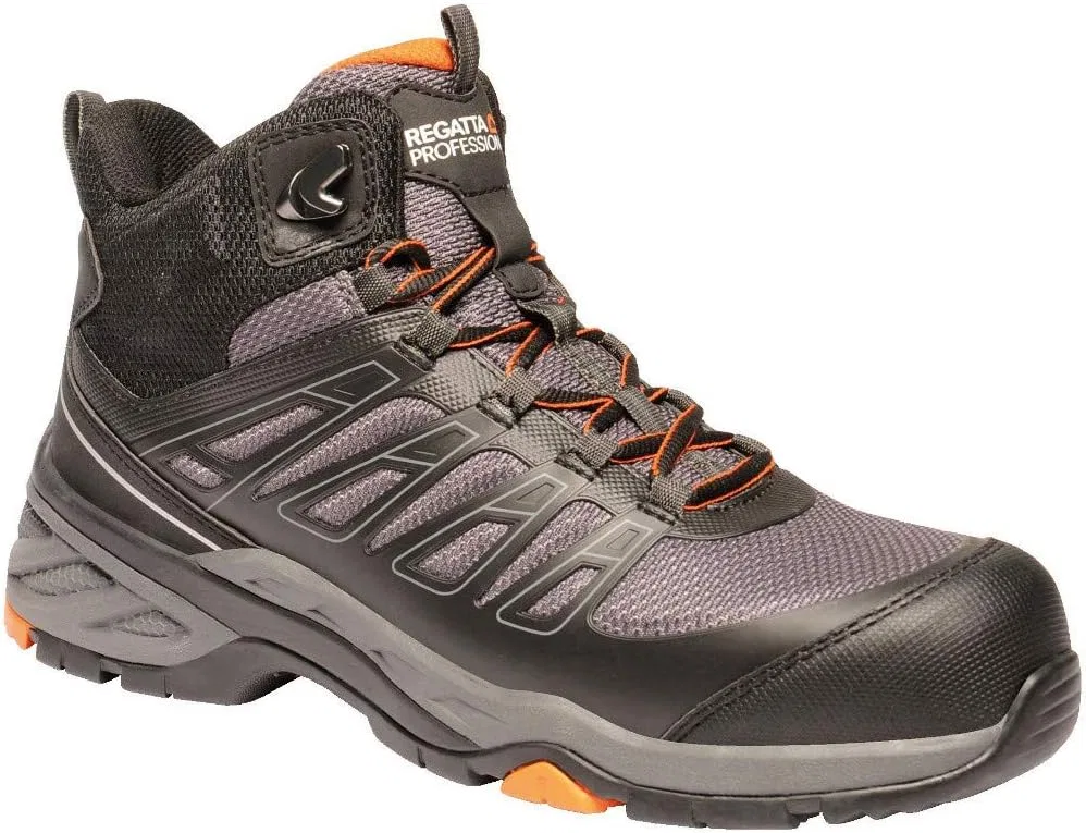 Ботинки Regatta Kata S1P professionelle Sicherheits-Wanderstiefel mit Zehenschutzkappe, metallfrei, Black