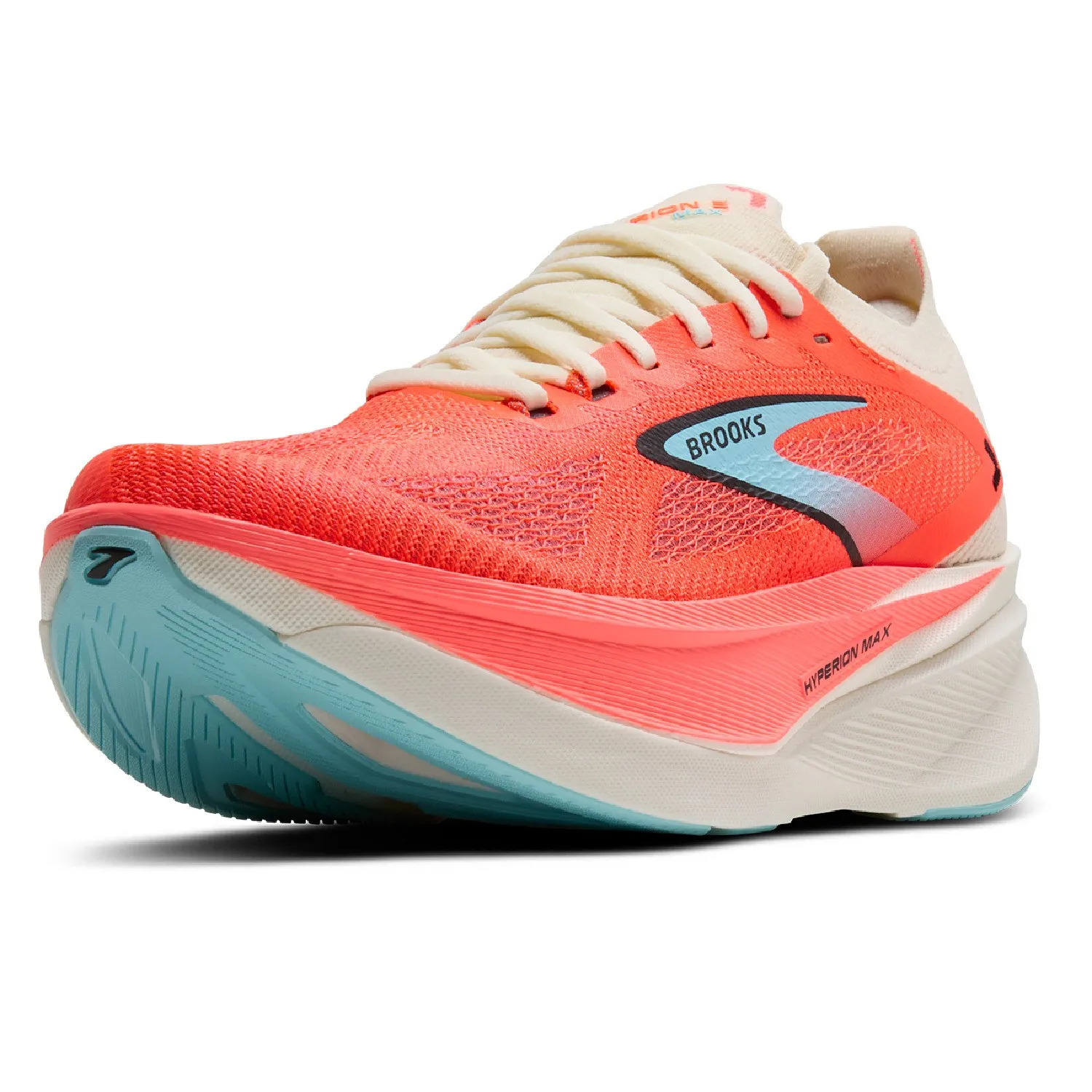 Женские кроссовки Hyperion Max 3 для бега по дороге Brooks, Coconut/Fiery Coral/Atomizer — фото 4