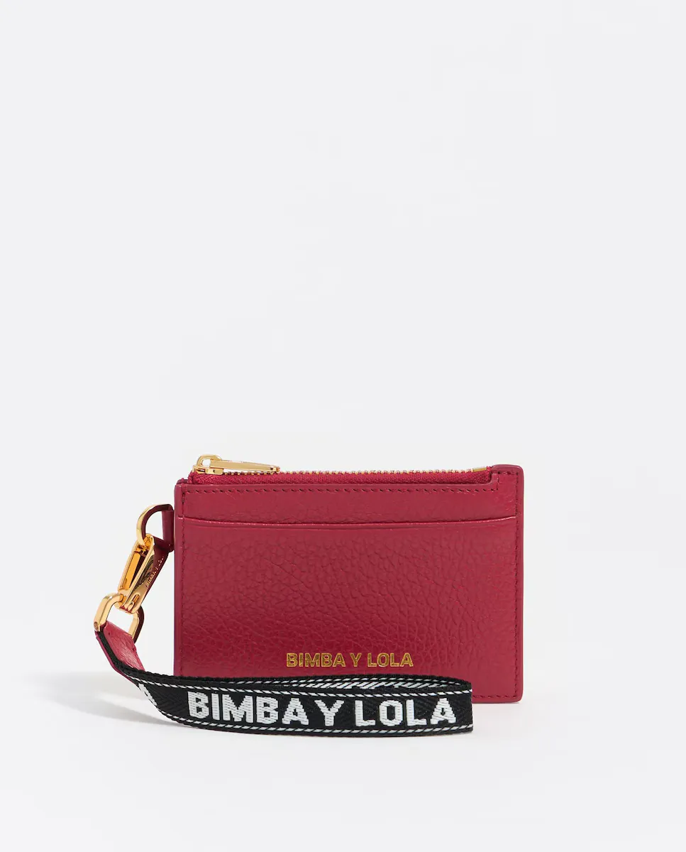 

Женская кожаная визитница-кошелек Bimba y Lola, красный