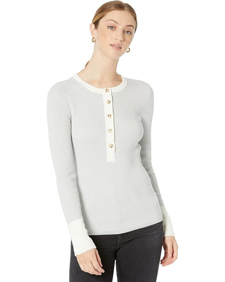 

Свитер Faherty Mikki Henley, цвет Neutral Color-Block