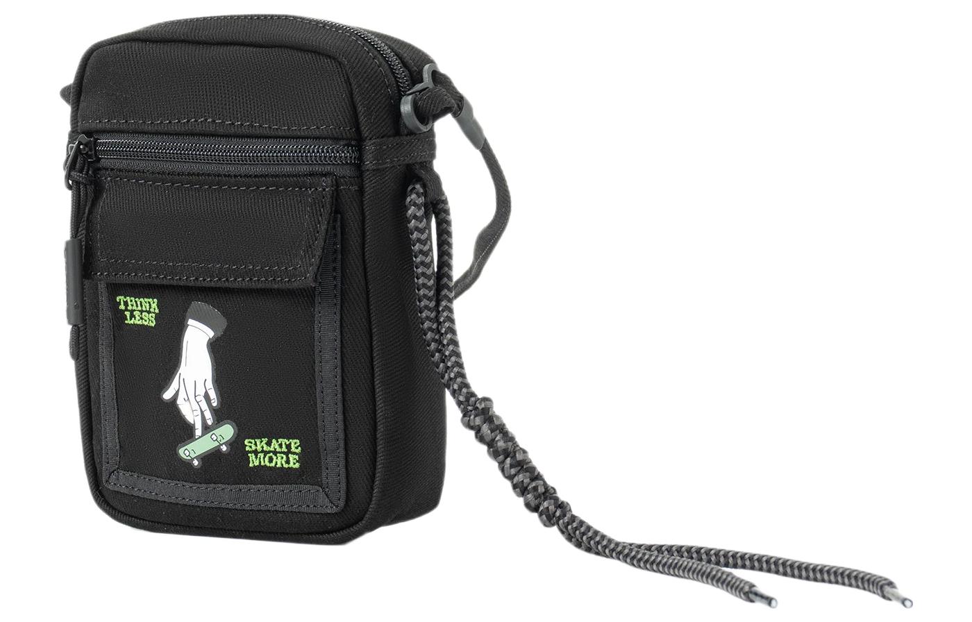 

LINING Скейтбордическая хлопковая сумка через плечо унисекс черная, Black