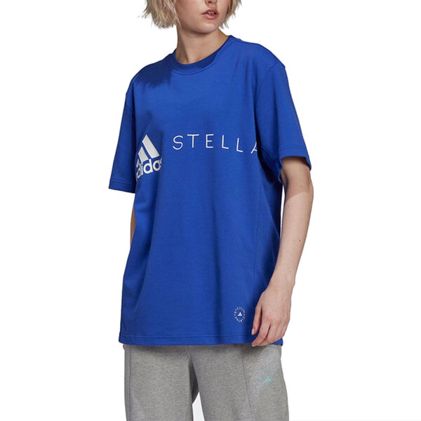 Футболка от Stella McCartney логотип футболка Adidas, синий — фото 3