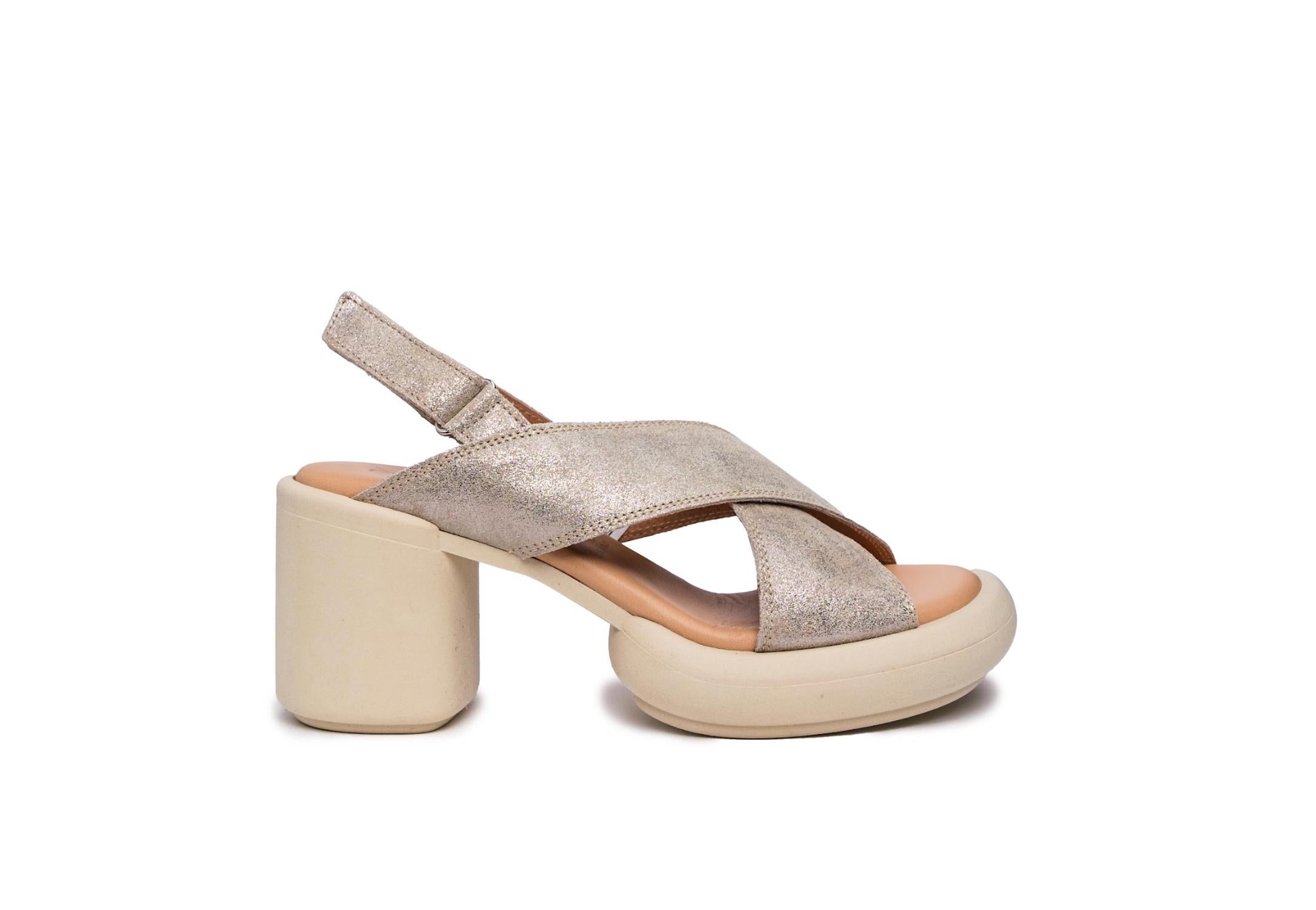 Женские босоножки Timo Criss Cross на каблуке с блестками в цвете Tortara ETHEM, Glitter Tortara