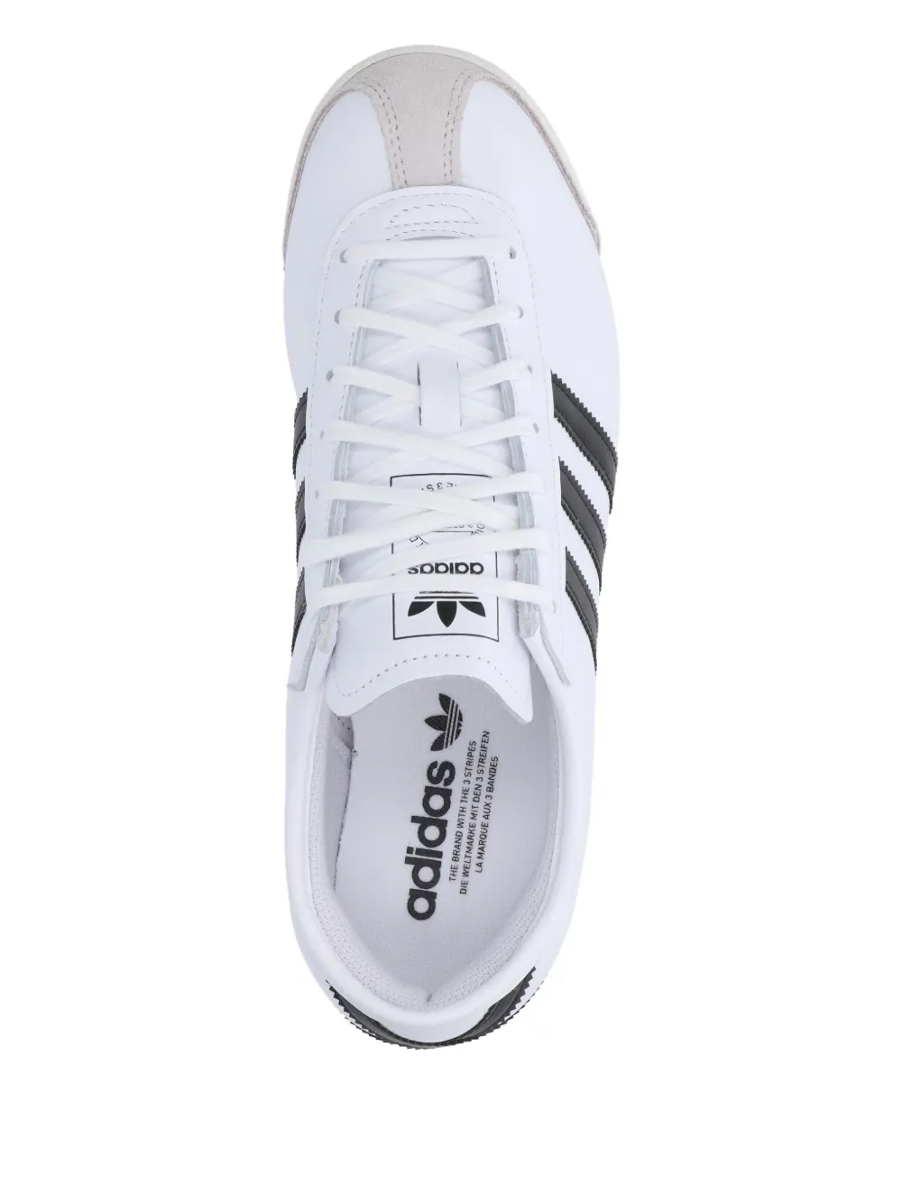 Итальянские кожаные кроссовки с тремя полосками 70-х годов Adidas, белый — фото 3