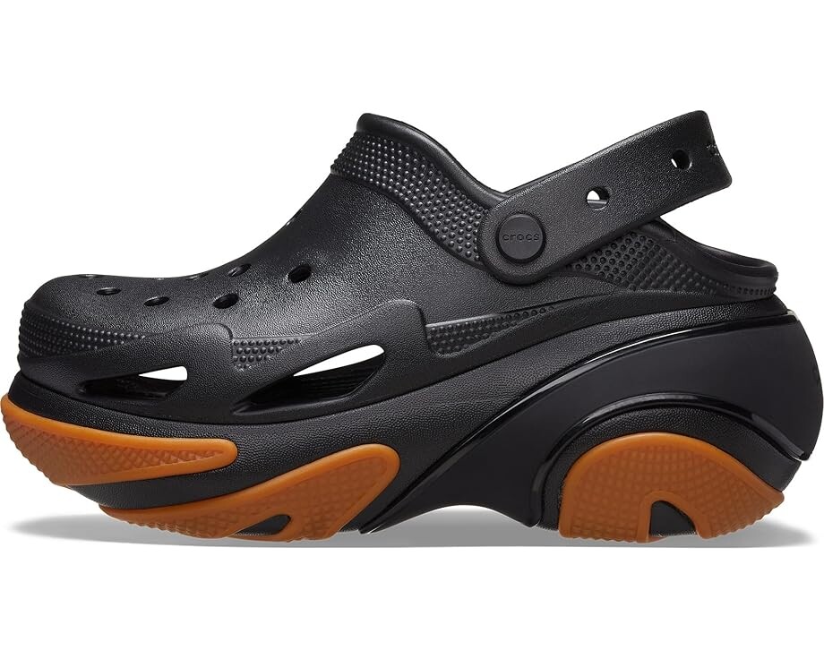 Сабо Unisex Crocs Bubble Crush Clogs, цвет Black/Gum — фото 4