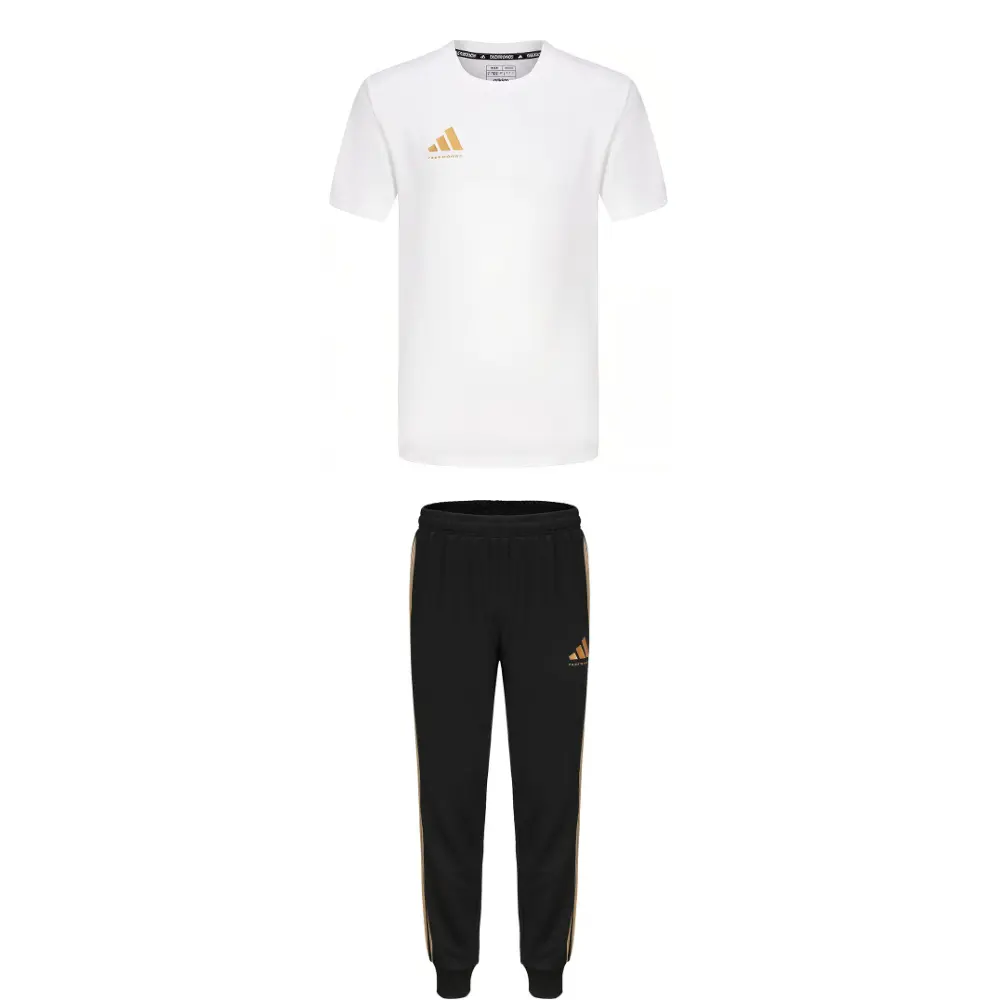 

Adidas Тхэквондо повседневный спортивный комплект Unisex белый+черный