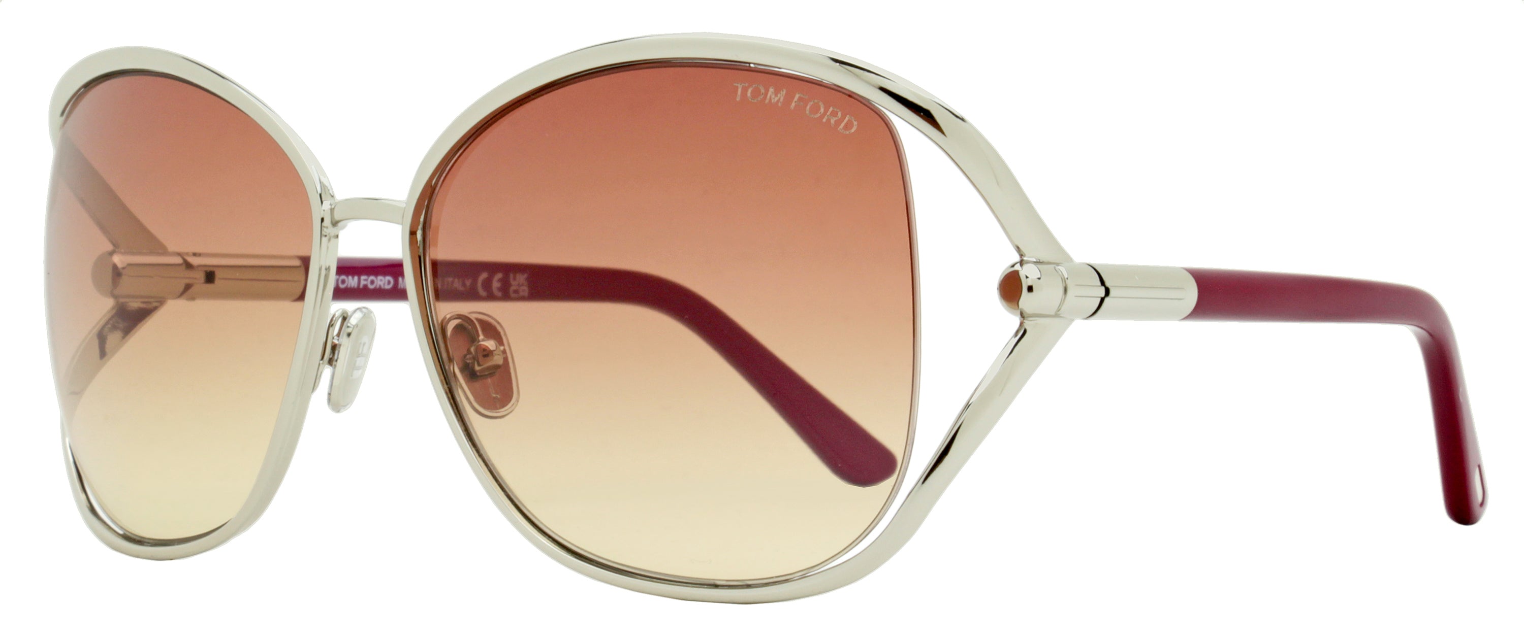 

Солнцезащитные очки Marta женские Tom Ford TF1091 16T Palladium/Fuchsia 62 мм