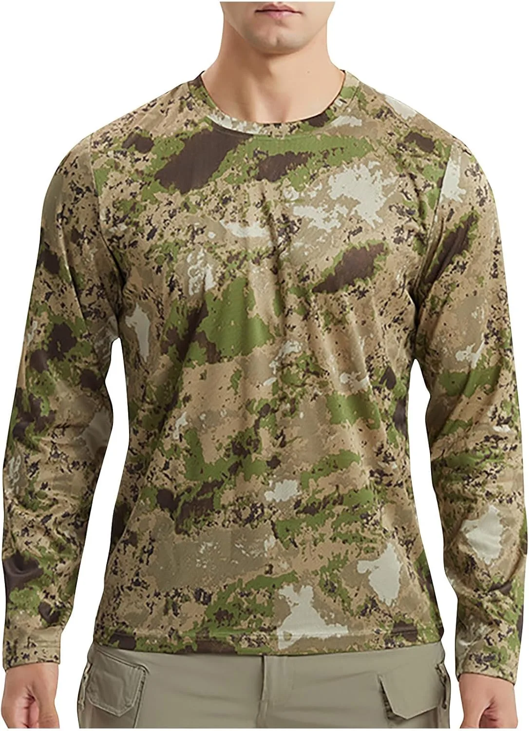 

Мужская футболка с длинным рукавом UV Protection Quick Dry Camo Xiaojmake