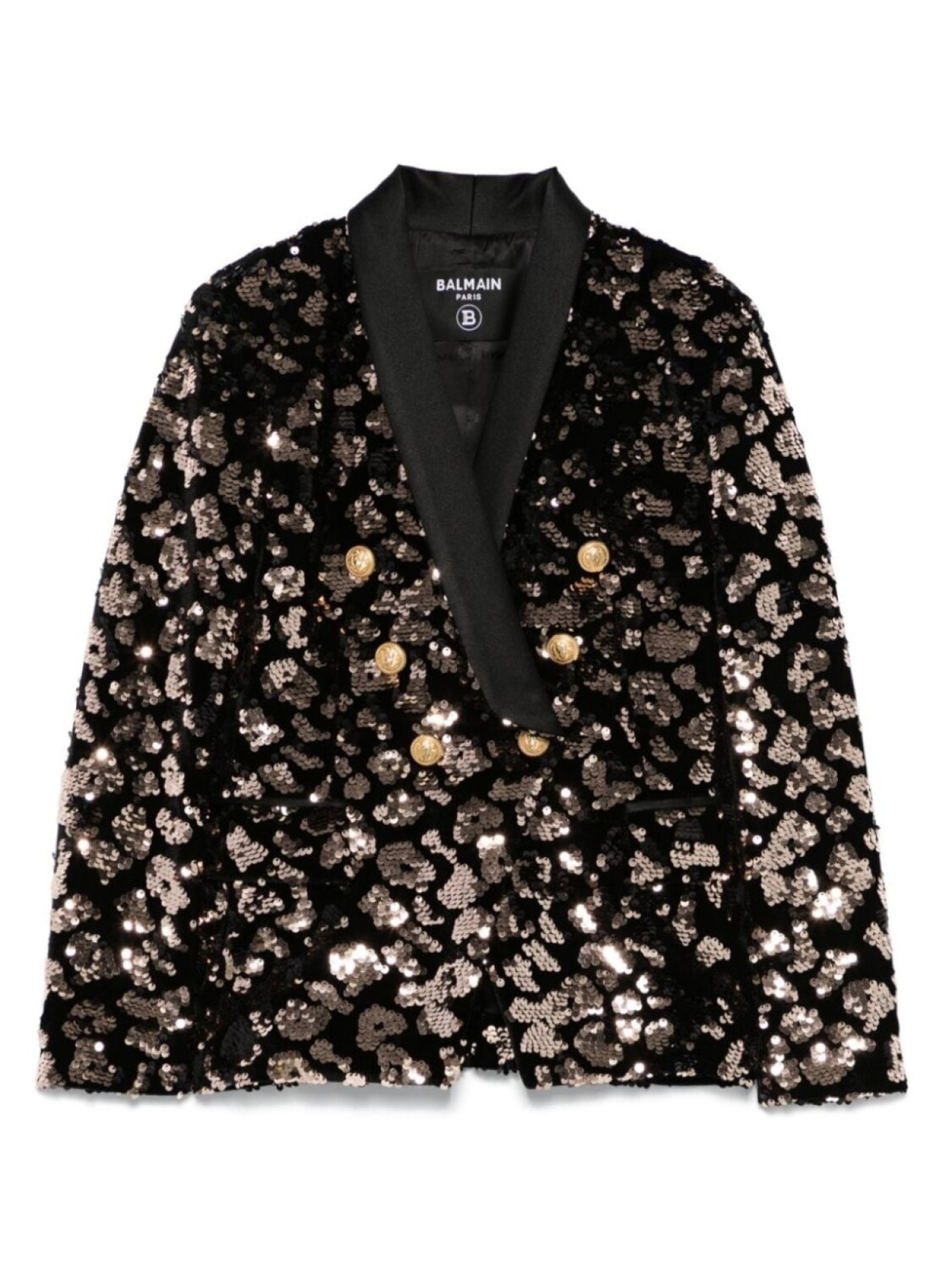 

Balmain Kids блейзер с пайетками, черный