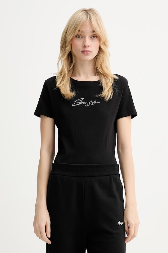 

Хлопковая футболка BOSS Orange, черный