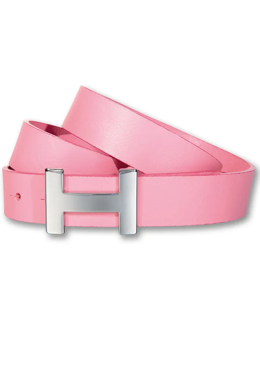

Ремень Silbergift с декоративной графической застежкой, цвет Pink Light