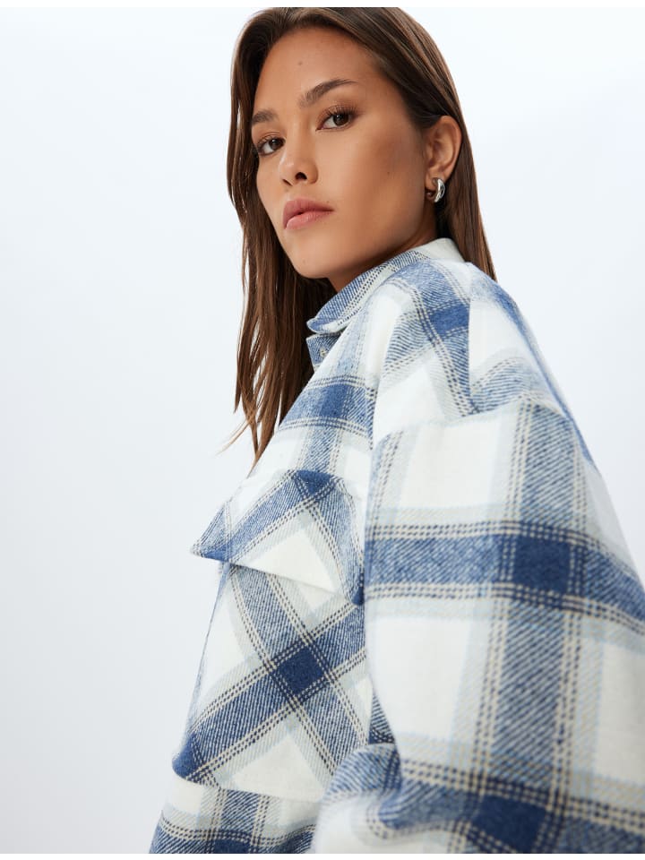 

Блейзер KOTON Blazer, цвет Blau Karomuster