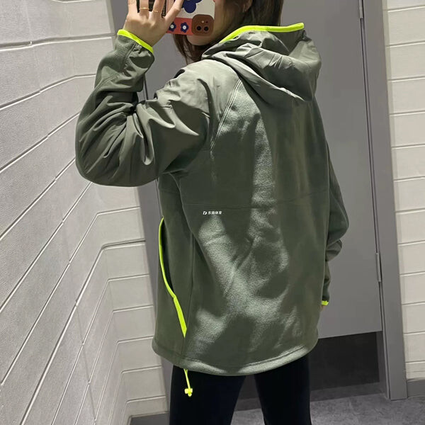 Толстовка Men's Nike Logo Printing Hooded Windproof Long Sleeves Green, зеленый — фото 4