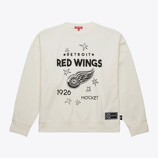

Женский свитшот Detroit Red Wings с логотипом 30, кремовый Mitchell & Ness