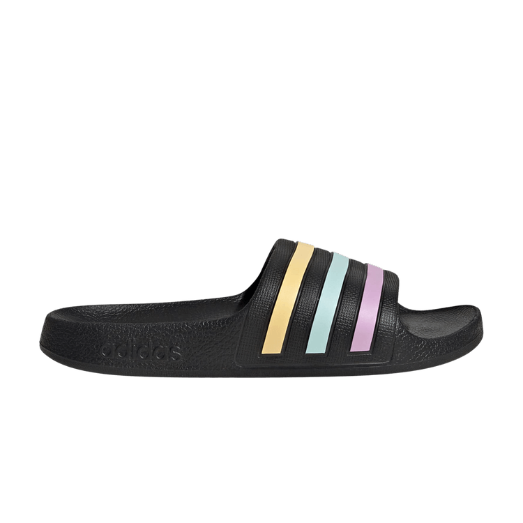 

Сандалии adidas Adilette Aqua Slide K 'Black Orange Tint Halo Mint', черный
