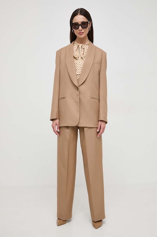 

Шерстяной жакет Boss, бежевый