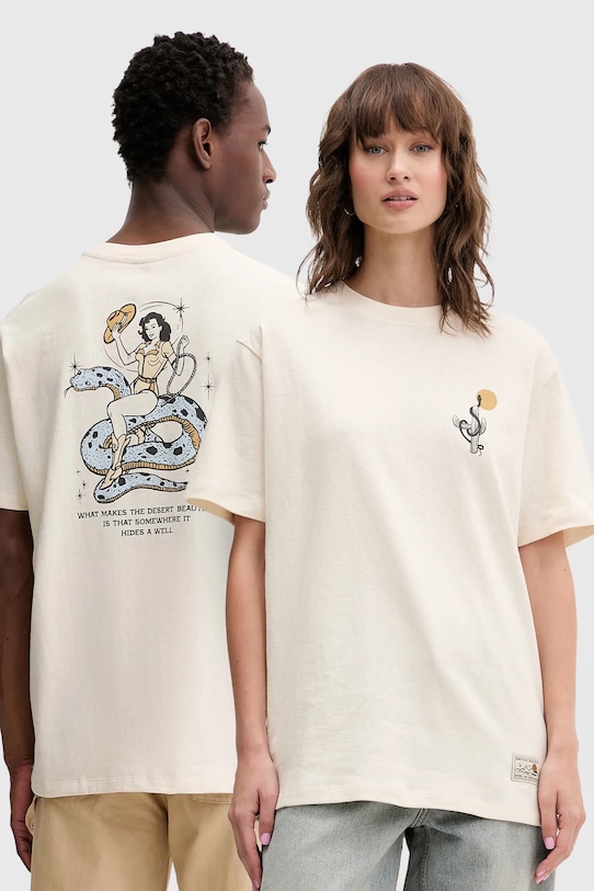 

Хлопковая футболка Kaotiko, бежевый