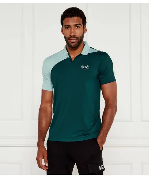 

Футболка поло Slim fit Ea7, зеленый