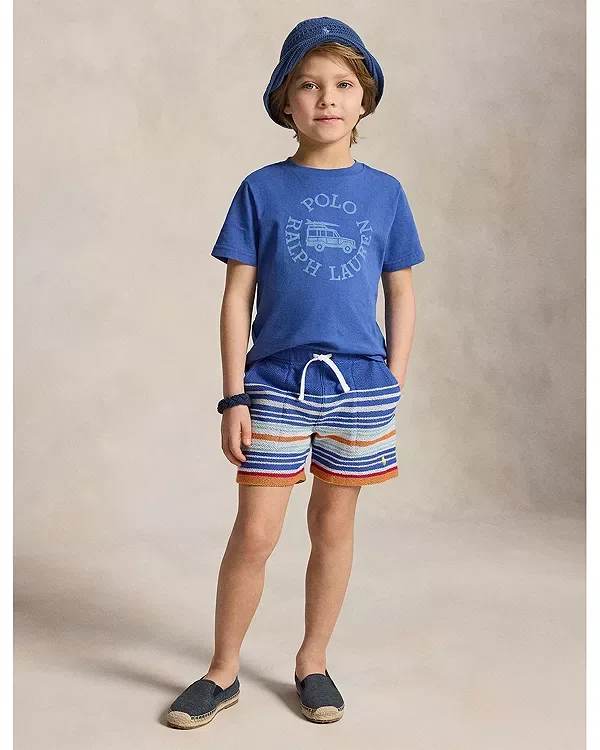 Хлопковая футболка с логотипом - для маленьких детей Ralph Lauren, Blue — фото 2