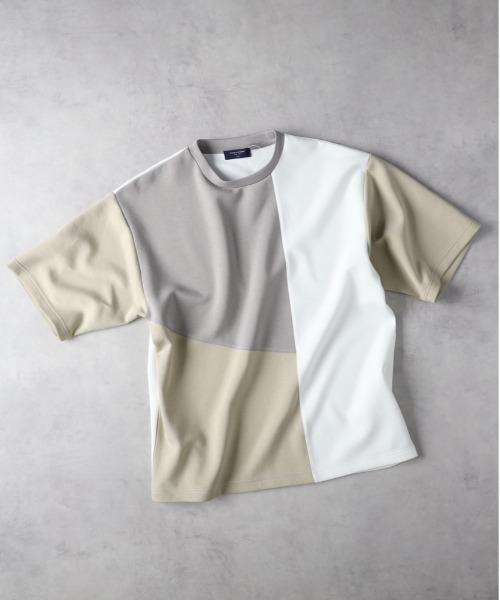 

Футболка с принтом на спине, трехцветная BACK NUMBER, бежевый