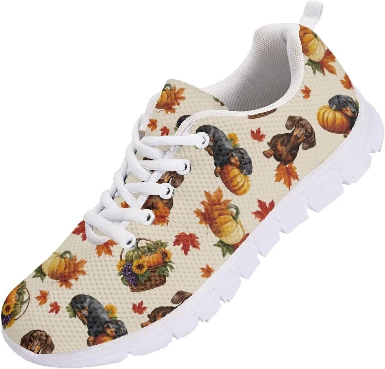 

Мужские кроссовки Funnydude с цветочным принтом, осенние, удобные, дышащие, для тенниса и тренировок, Fall Pumpkin