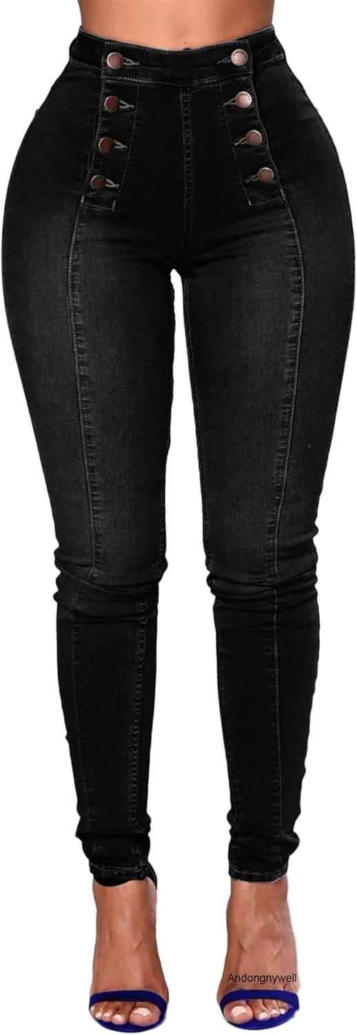 

Женские джинсы GPCHAN с высокой талией и застежкой на пуговицах