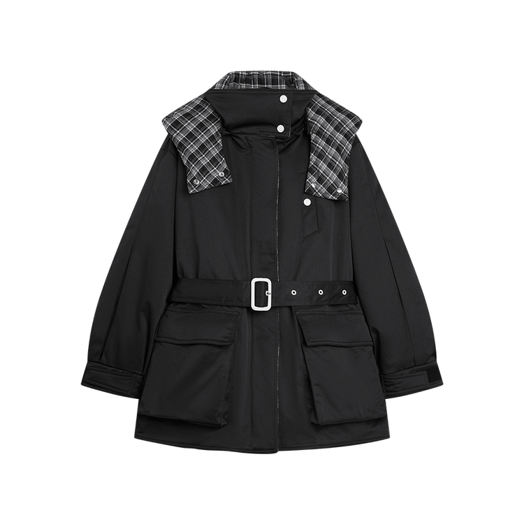 

ELLE Пуховик женский черный с капюшоном Moderate Puffer