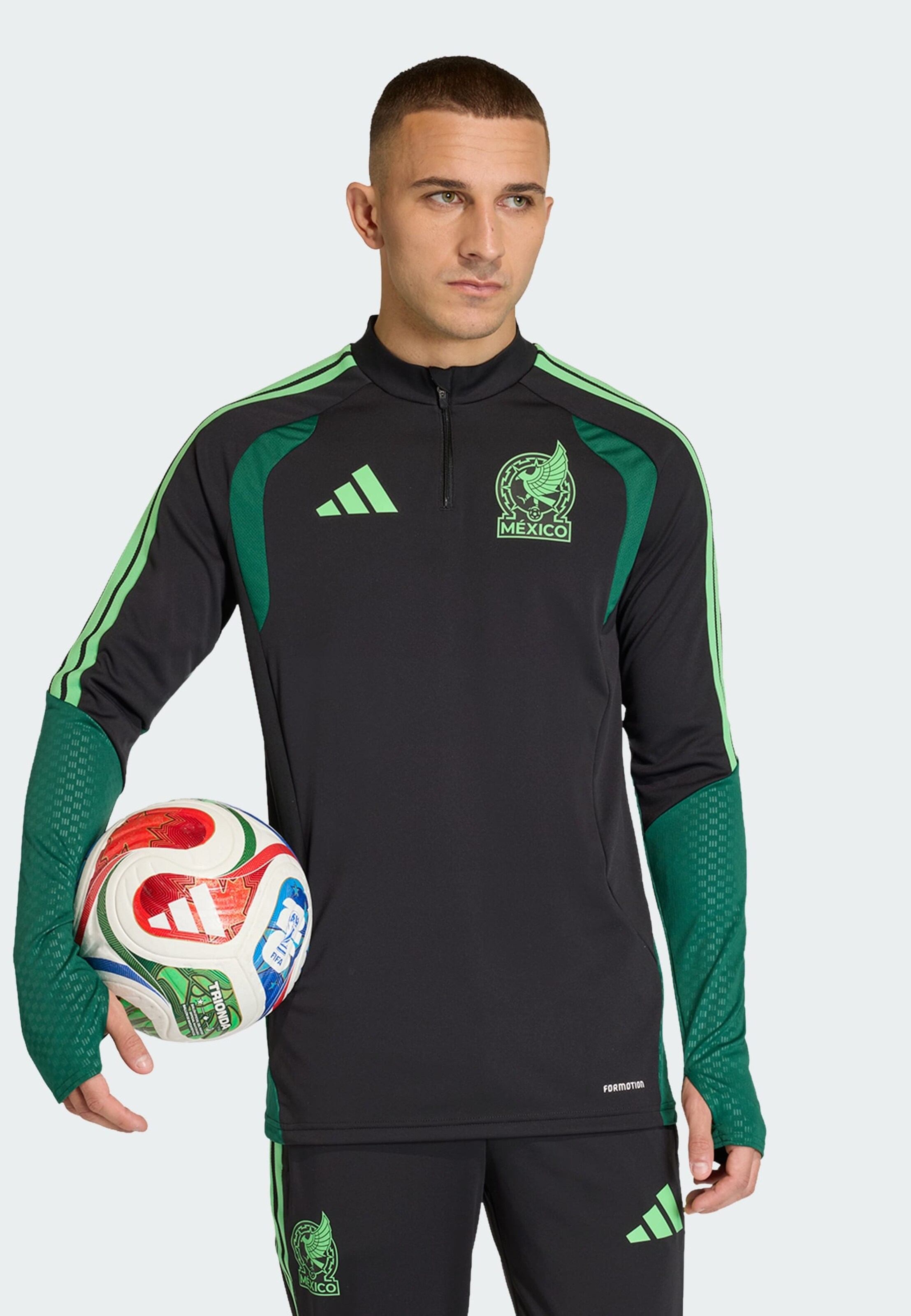 Adidas Performance Футболка для тренировок 'Mexiko 26 Tiro' черного цвета — фото 2