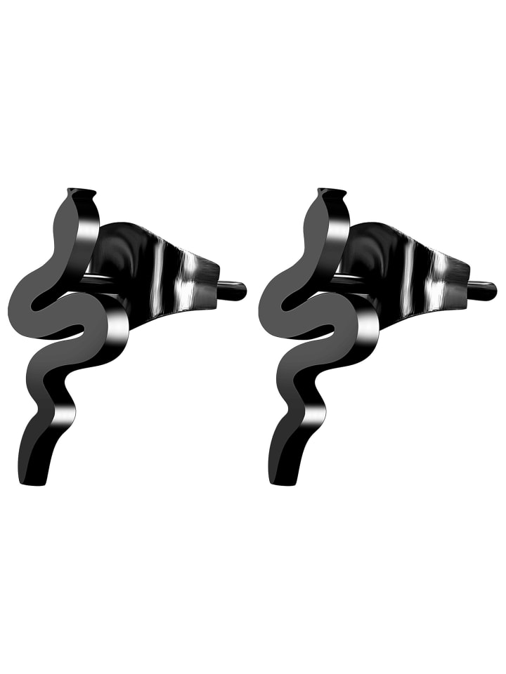 

Adeliás Женские серьги - серьги-гвоздики из нержавеющей стали черного цвета