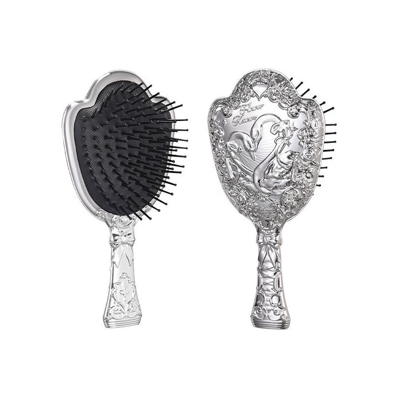 

Цветочная расческа FlowerKnows Swan Ballet Air Cushion Massage Flower Knows, серебристо-черный