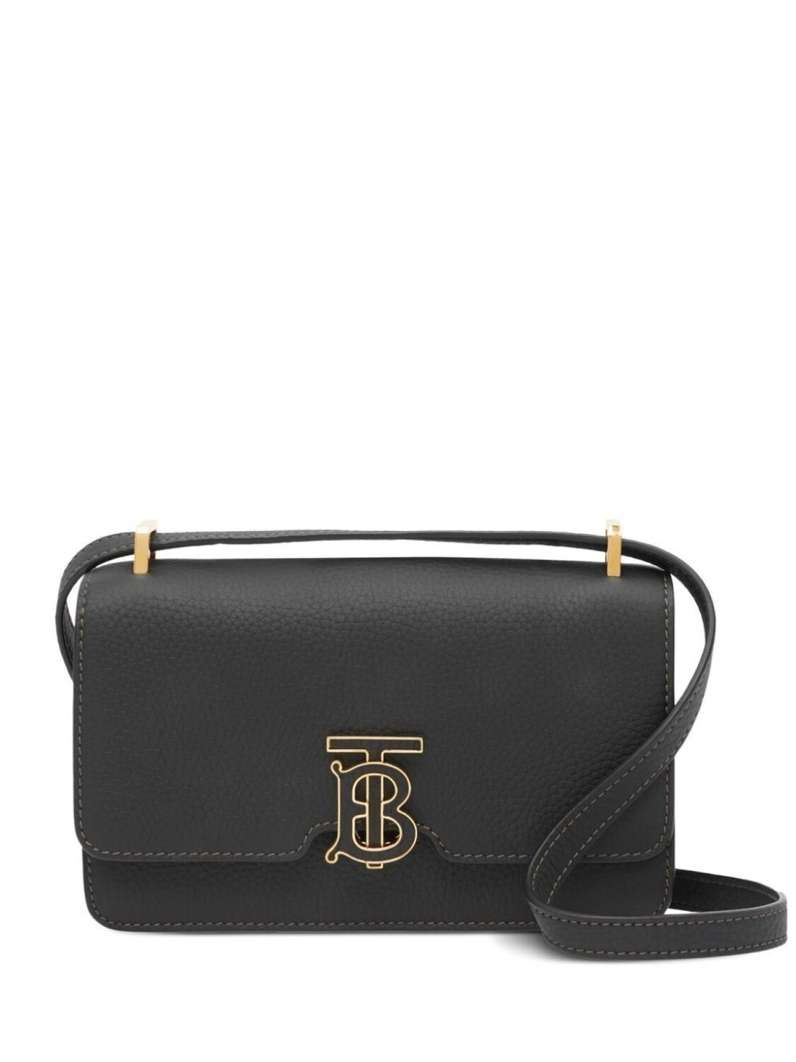 

Мини-сумка Burberry из зернистой кожи, черный