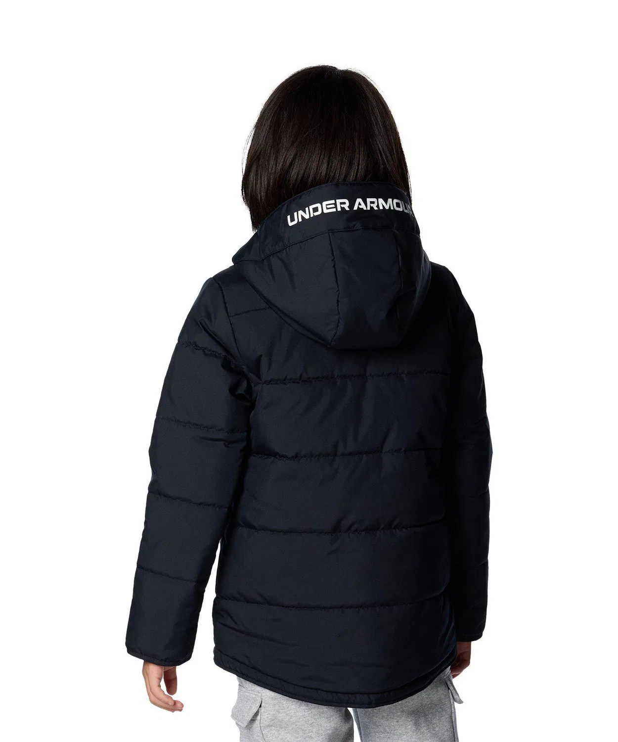 Куртка детская UA Insulation Full Zip с утеплителем, чёрная — фото 2